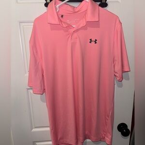 Under Armour Men's Pink Polo Shirt